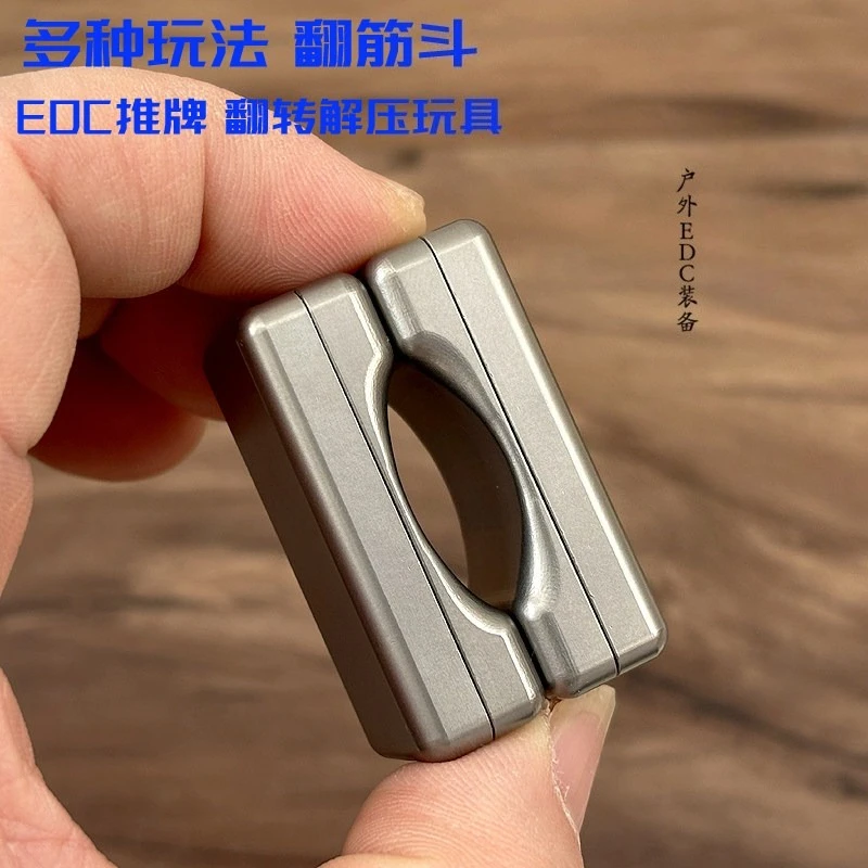 Titanium Alloy Magnetic Fidget Toy Multi‑Play Flip Slider Popper Coin Fingertip Spinner Stress Relief Hand Gear