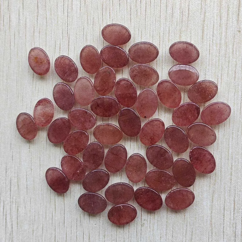 Fashion Good quality natural strawberry gold color stone Oval CAB CABOCHON beads 10x14mm for jewelry making Wholesale 50pcs