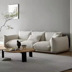 Designer Wabi-Sabi Living Room Sofa Fabric Combination Sofa Nordic Cream Style Home Furniture Sofy Do Salonu SGKT