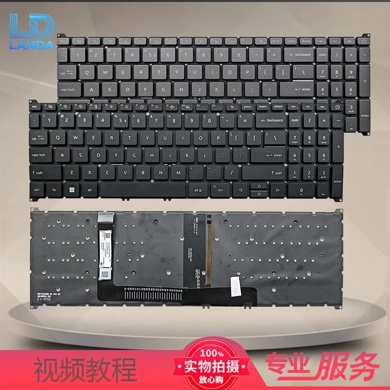 Laptop Replacement Keyboard for A517-53 53G A517-57VC A517-58M 58GM EX217-55 Durable Ergonomic Design Full-Size Layout Responsiv