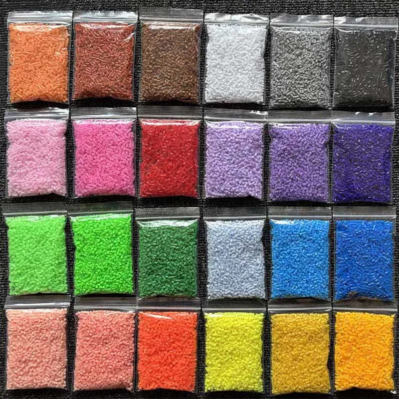 

24 пакета, 24000 шт., 2,6 мм, мини-бусины с маленькими предохранителями для самостоятельного изготовления ручной работы, плавящиеся бусины, пиксельные бусины-головоломки для детских игрушек