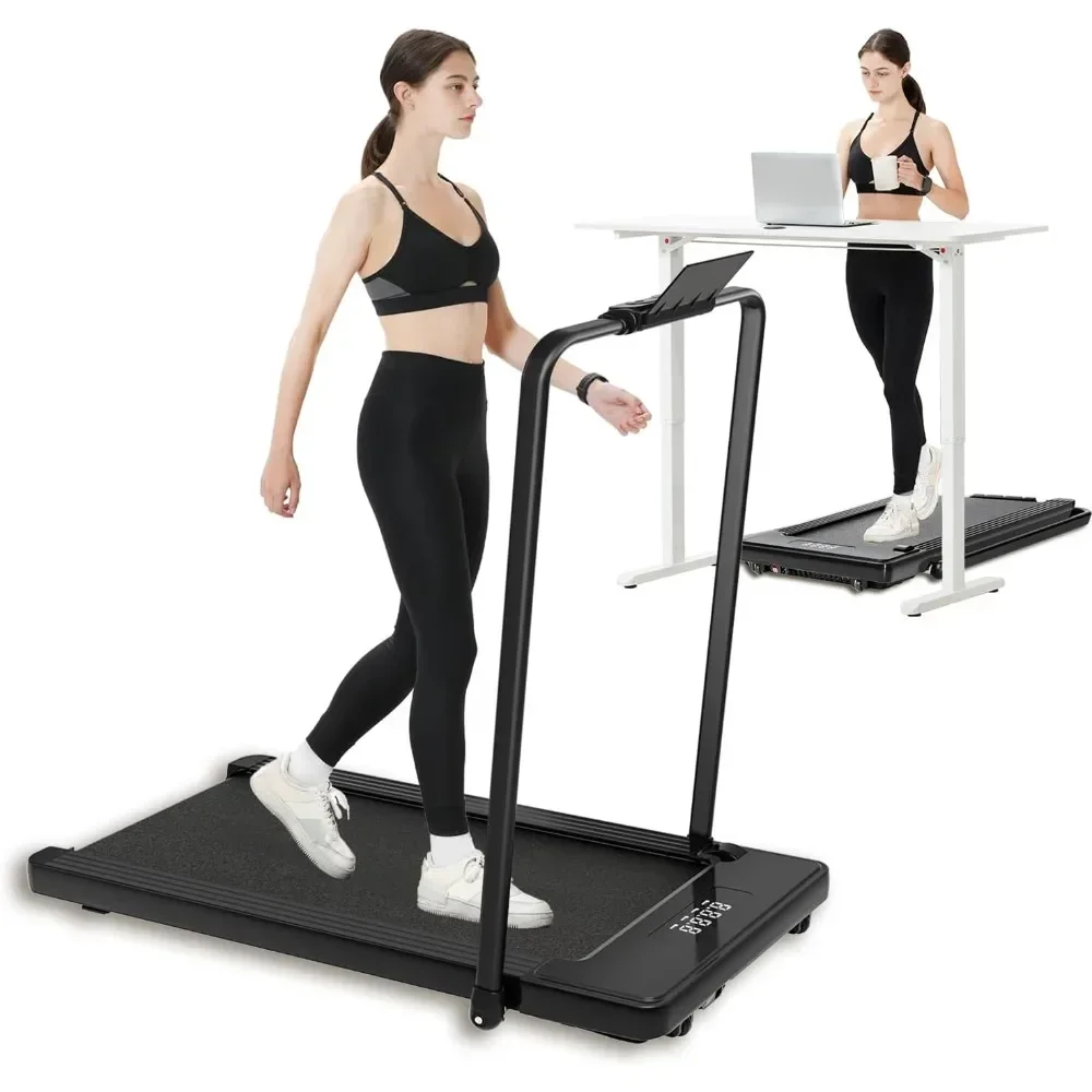 

2 in 1 Folding Treadmill Under Desk Treadmill to Exercise At Home Under Desk Smart Walking Pad Fitness Equipment Running Machine