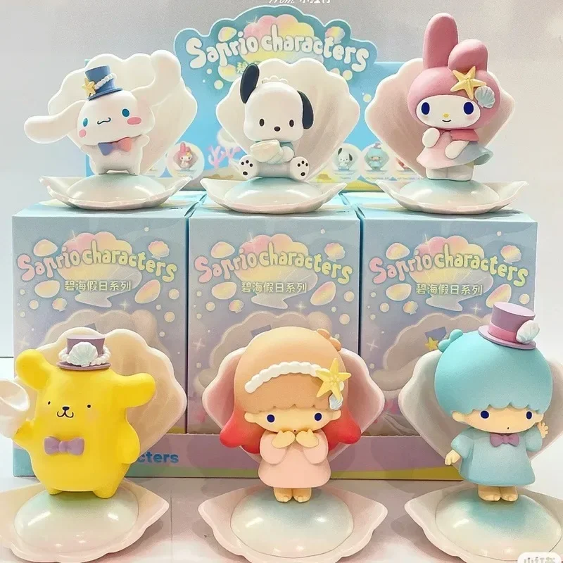 

Sanrio Multi Style Hello Kitty Toy Whole Box Food Dining Car Series Trendy Play Pvc Desktop Decoration Fashion Play Doll Gift