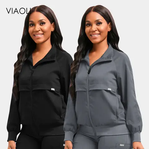 Prezzo all'ingrosso Giacca uniforme per scrub medico Donna Uomo Scrub dentale Uniforme sanitaria Salone di bellezza Manicurista Abbigliamento per la pulizia Nuovo