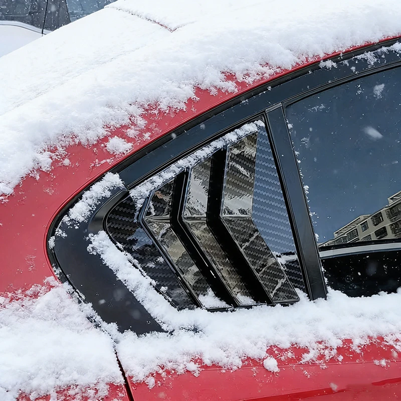 

Car Styling For Honda Civic Sedan 2011-2014 9th Rear Triangular Window Louver Shutters Vent Cover Trim Decorate Auto Accessories