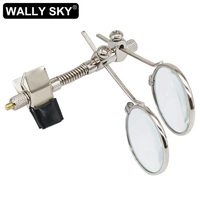 Clip Magnifier for Watch Repair Double Lenses Magnifying Glass 10X Mini Monocular Magnifier Rotable Lens Stainless Steel Frame