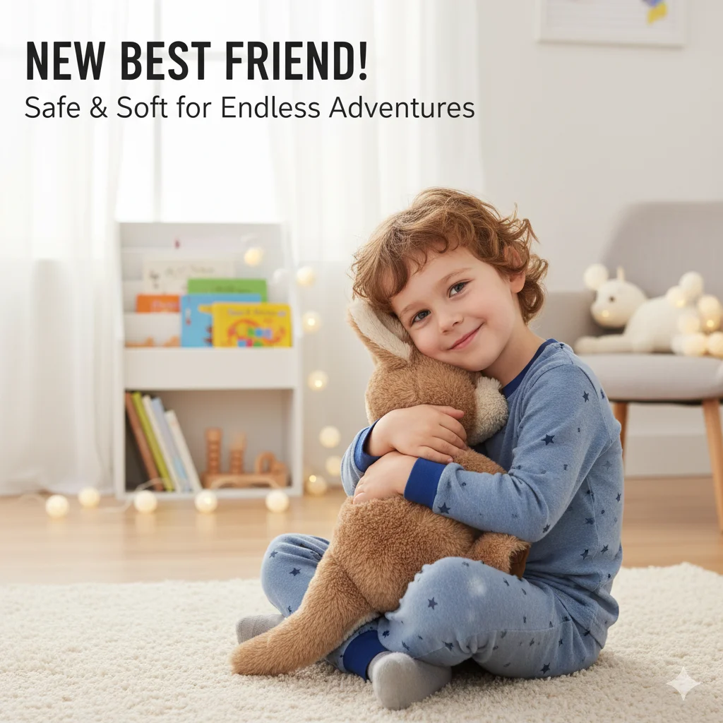 Kangaroo Sofia Plush Toy Cute Stuffed Animals Doll Sleeping Pillow For Girls Birthday Gift Soft Animal Plush Toy For Kids