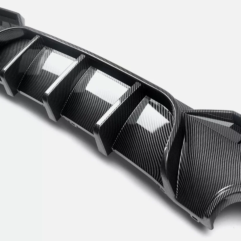 المصد الخلفي الناشر الشفاه لسيارات BMW 4 Series G22 G23 430i M440i M-Sport 2020-2022 ألياف الكربون نظرة سيارة العادم السفلي سبويلر