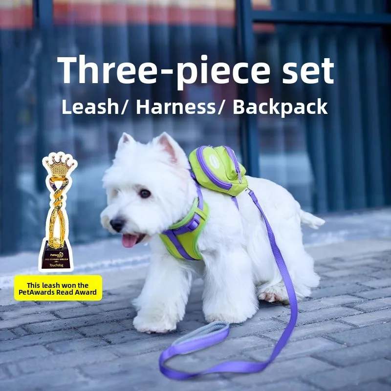 

Нагрудный ремень-жилет Touchdog для собак с сумкой, для прогулок на улице, для маленьких и средних собак, нейлоновый материал, неэластичный