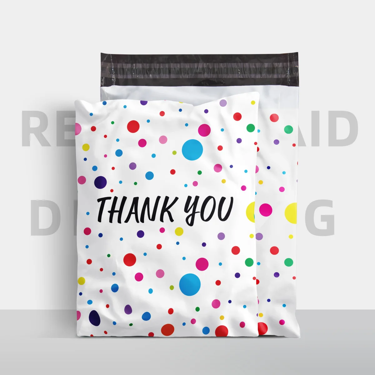 INPLUSTOP THANK YOU Printing Courier Parcel 50Pcs/lot Colorful Dot Clothes Logistics Packaging Pouch Self Seal Poly Envelope Bag