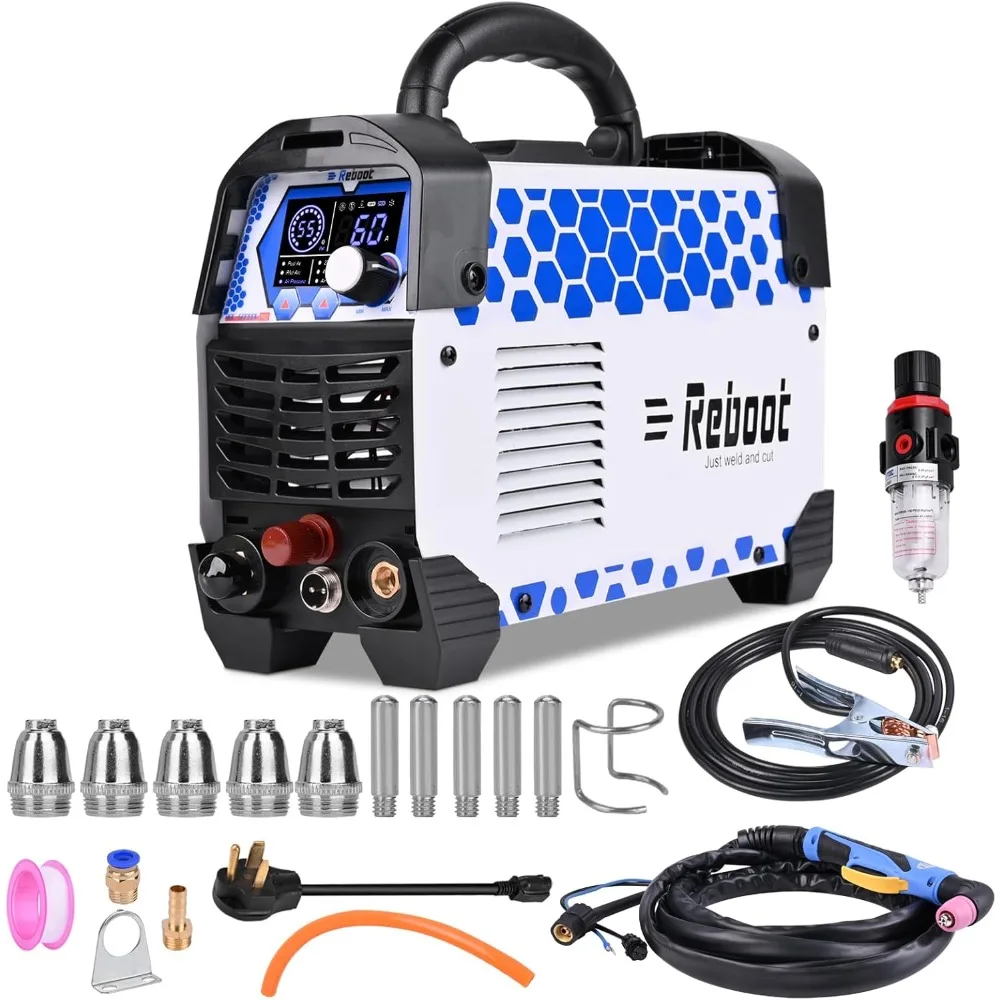 Plasma Cutter RBC6000DL PRO, 60 Amp Non Touch Pilot Arc Plasma Cutter Machine, 5/8 inch Clean Cut 4/5 inch Severance Cut