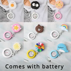 Cartoon Kola retractable nurse watch student wall watch electronic luminous waterproof pocket watch