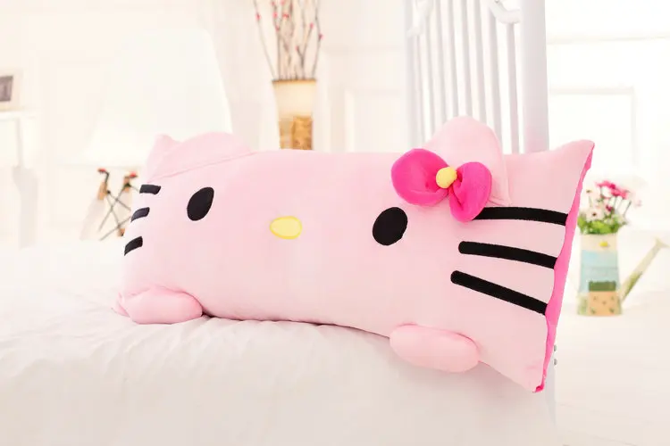 Big Size Sanrio Hello Kitty Plush Pillow Hello Kitty Cushion Melody Sofa Bed Soft Sleeping Pillow Washable Home Decor Girl Gifts