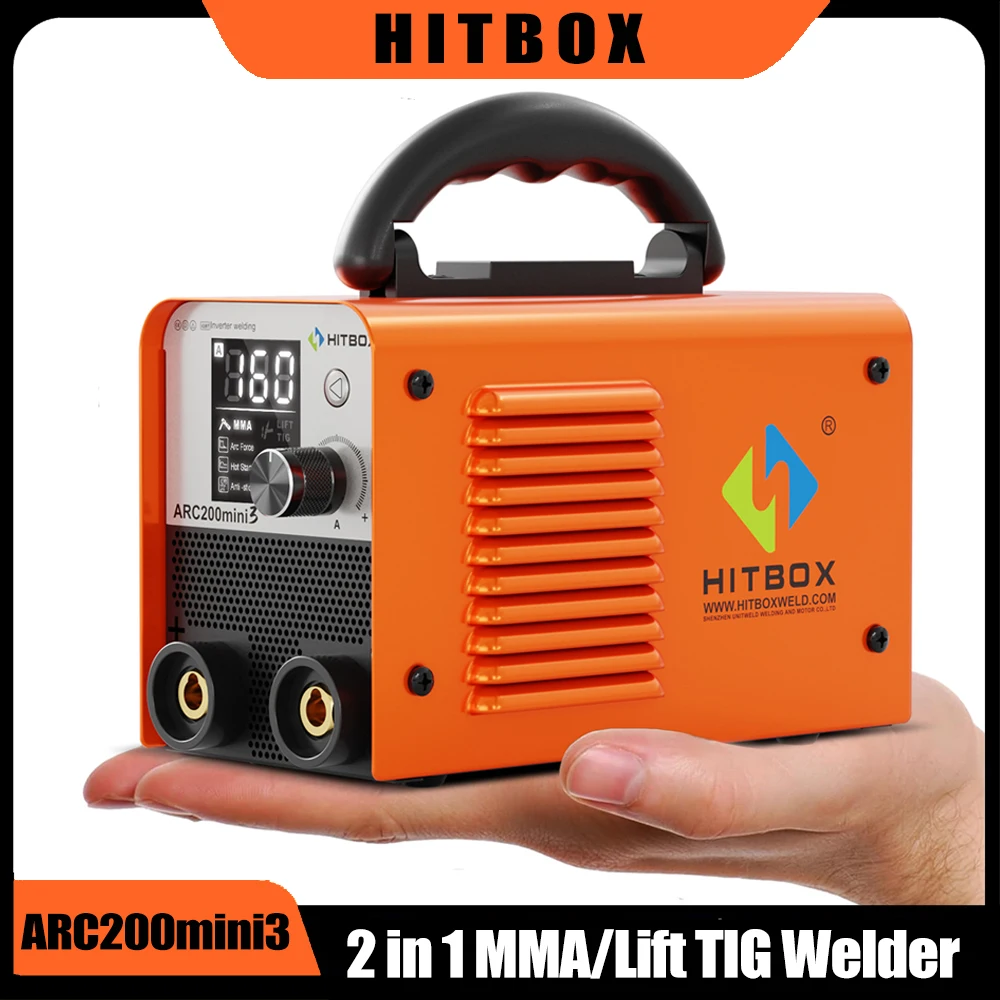 

Сварочный аппарат HITBOX 2-в-1 ARC200: Ультрамини-сварка MMA/Lift TIG с функциями Hot Start и Arc Force, цифровой LED-дисплей, портативный, для домашнего использования