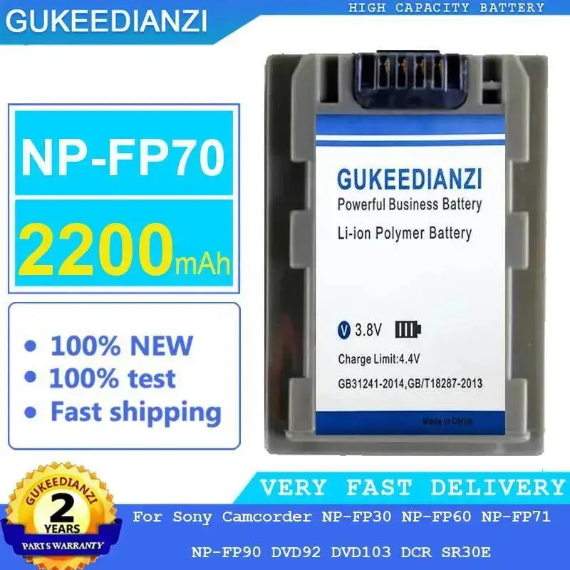 

Camera Battery NP-FP70 For Sony Camcorder NP-FP30 NP-FP60 NP-FP71 NP-FP90 DVD92 DVD103 Dcr SR30E 2200Mah Reliable Power Supply