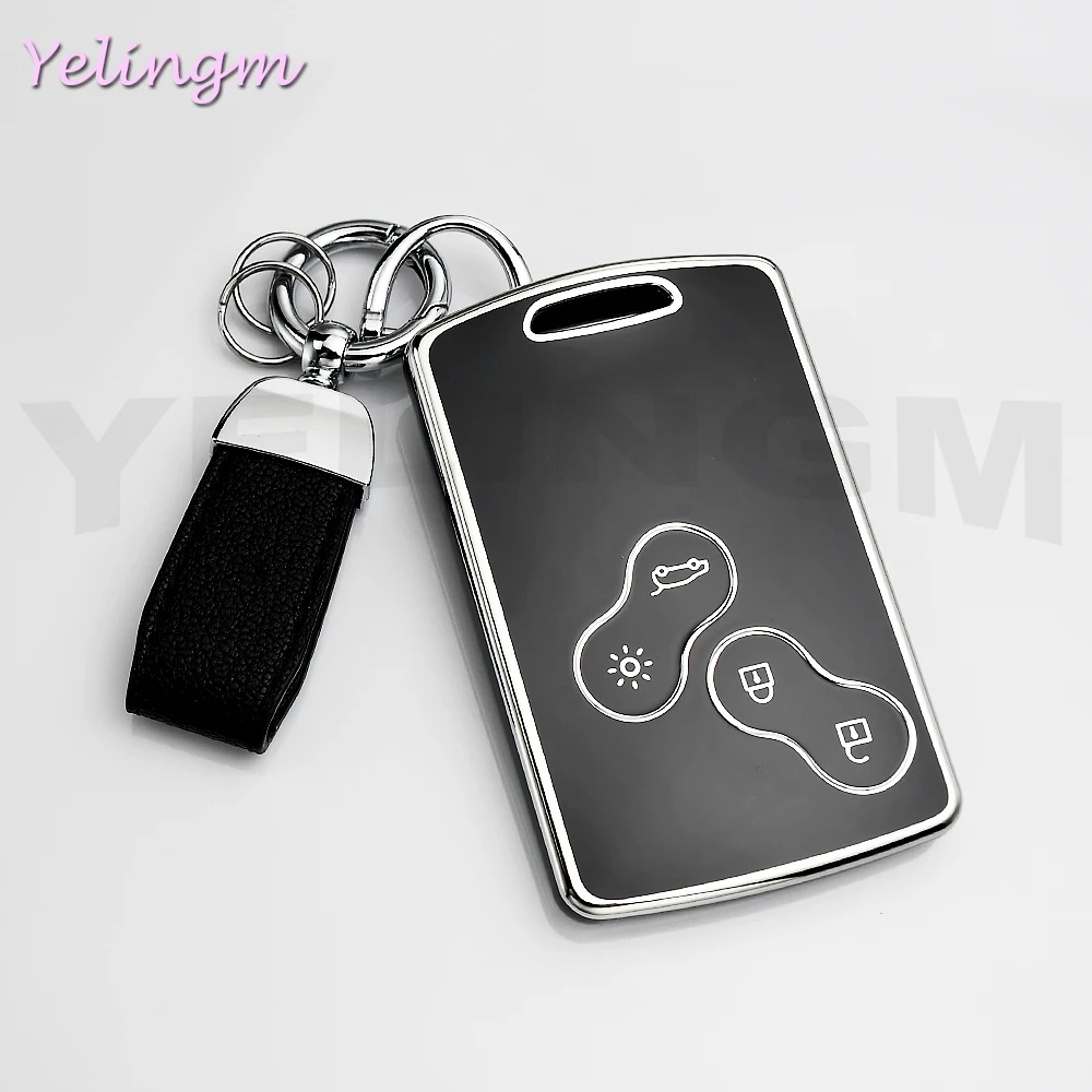 Shell Fob Neue Weiche TPU Autoschlüssel-Schutzhülle für Renault Duster Captur Clio Logan Megane Koleos Scenic Nema Fluence Zoe Autoteile