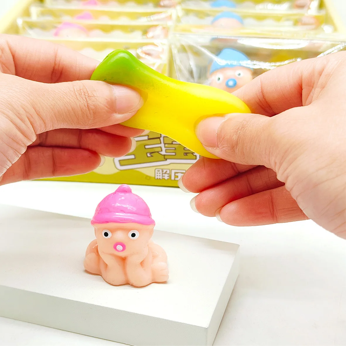 NEUE Zappeln Squeeze Spielzeug Mini Kawaii Cartoon Baby Mango Weiche Silikon Langsam Rebound Stress Relief Squish Spielzeug Geburtstag Party Geschenk