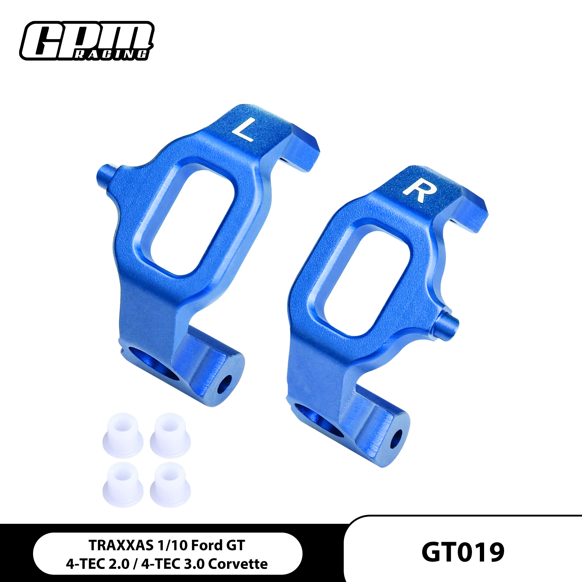 GPM TRAXXAS 1/10 Ford GT 4-TEC 2.0 / 4-TEC 3.0 For Aluminum Front C Hubs