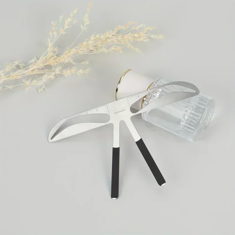 Herramienta para dar forma a las cejas de acero inoxidable, plantillas flexibles y reutilizables para crear la forma perfecta de cejas, 1 ud.
