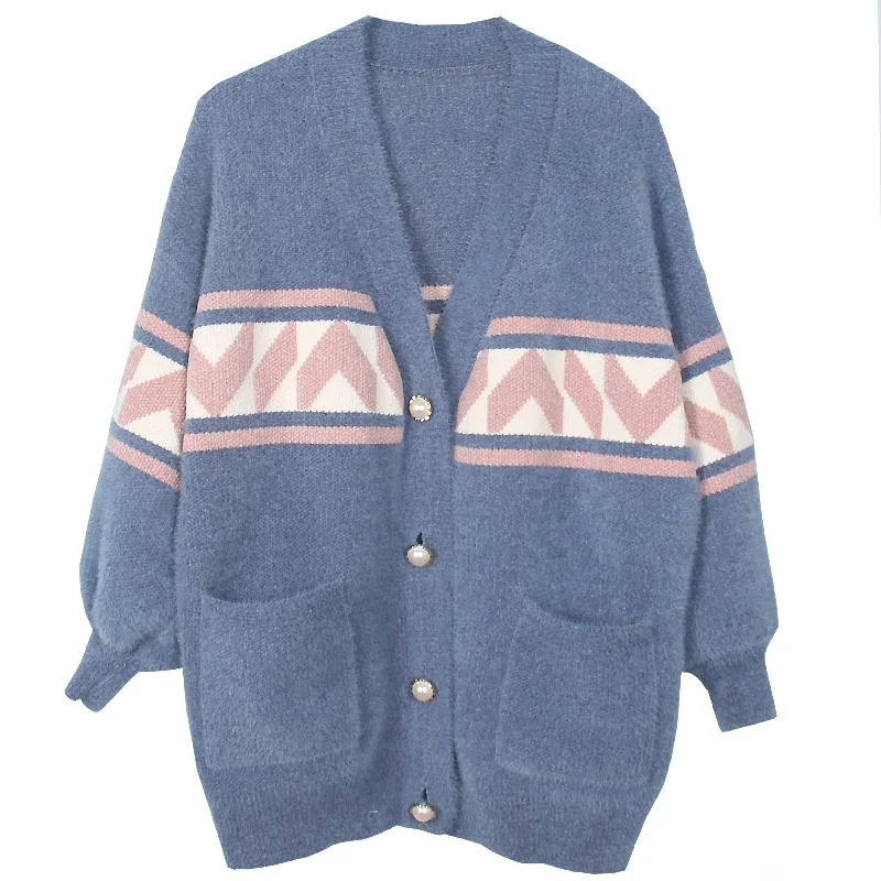 معطف صوفي محبوك بمقاسات كبيرة، مصنوع من الفرو الصناعي، مناسب للخريف والشتاء، ملابس خارجية أنيقة للنساء ذوات الوزن الزائد حتى 20...