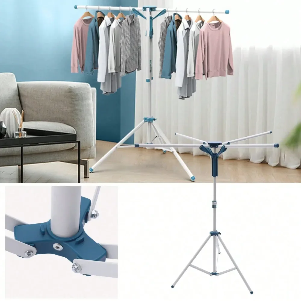 

Foldable Portable Space Saving Clothes Drying Rack, Adjustable Height 110180cm 43.3170.87in, High Capacity 80kg, Stainless Stee