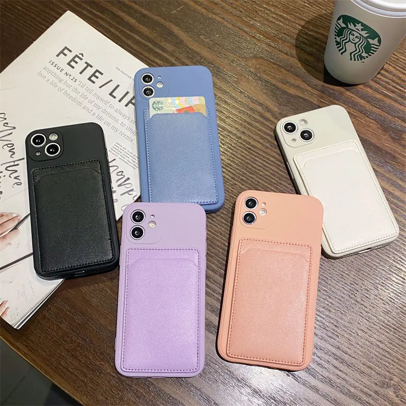 

For iPhone15 case iPhone13promax solid colour iPhone12pro case iPhone11 bus card case iPhonexsmax literary iPhone14plus