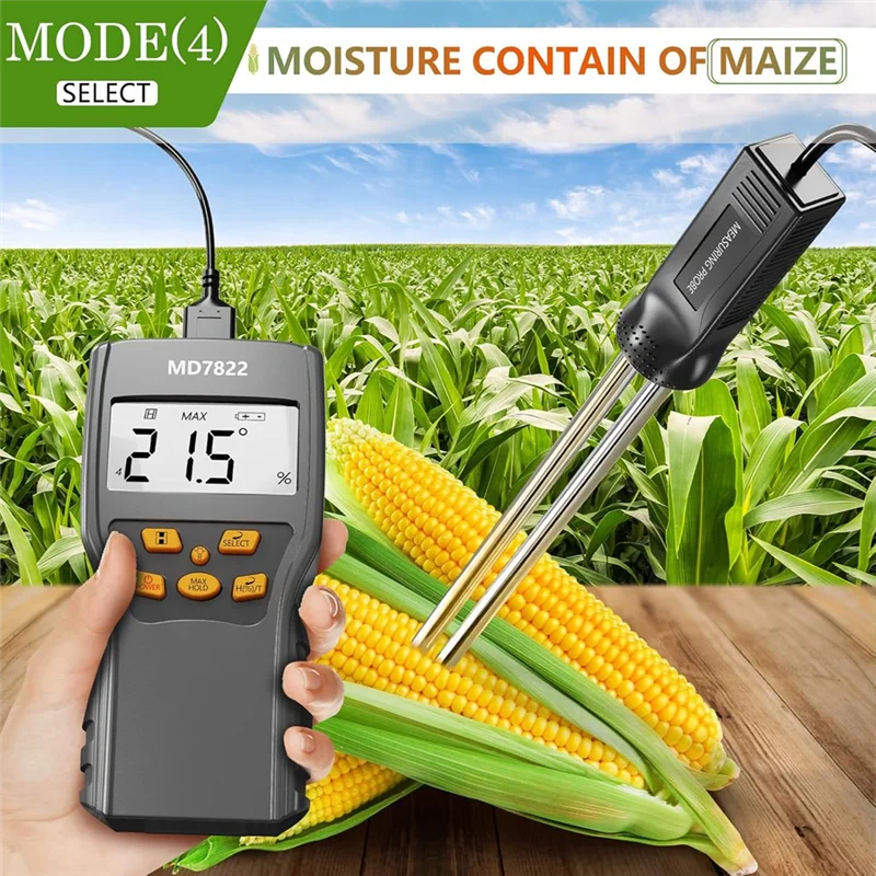 

2025 Trend Hay Moisture Tester,Moisture Meter Probe For Hay,Froage Grass, Leymus Chinensis,Alfalfa And Other Hays With Data Stor