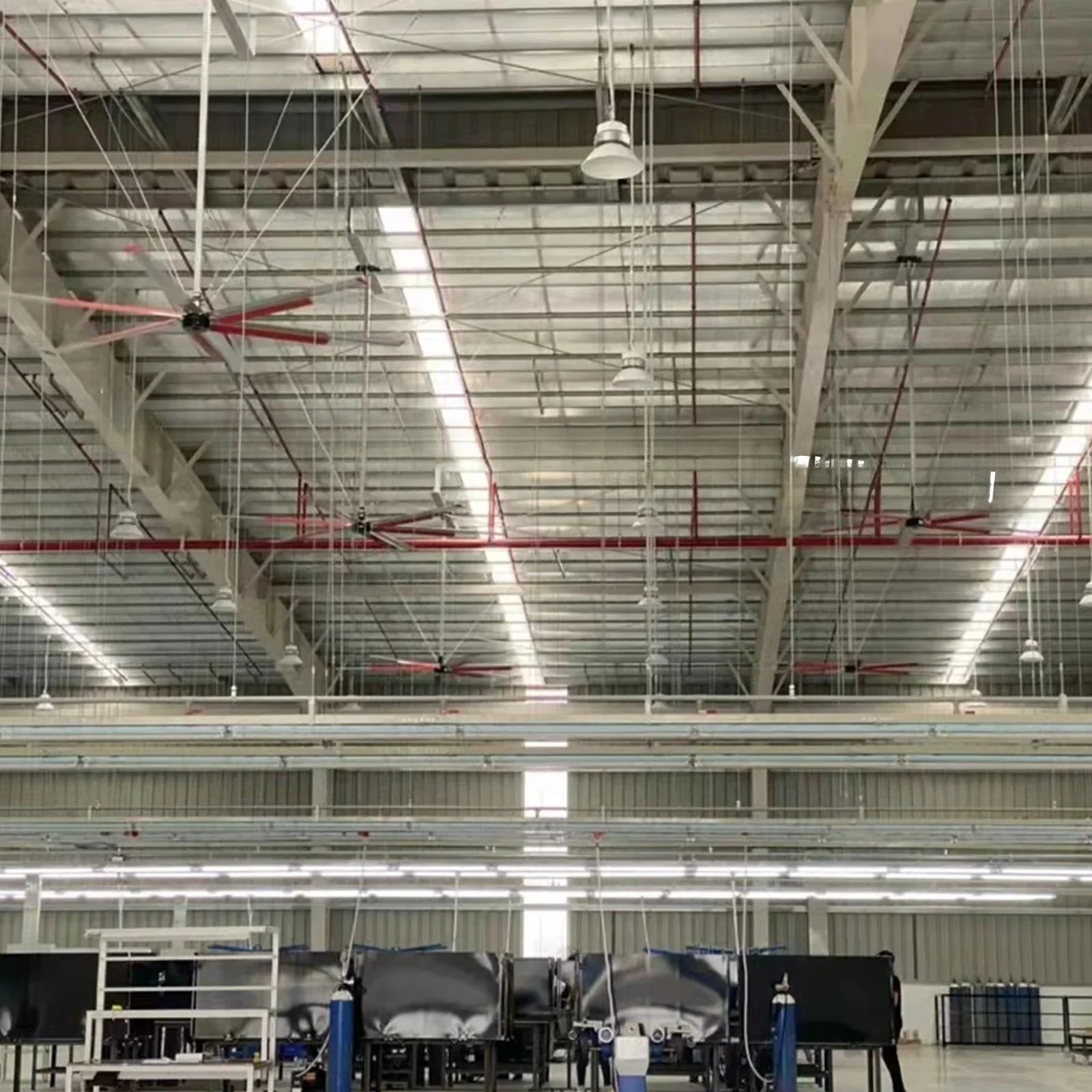 Large Sheep Farm 12ft Giant Hvls Fan PMSM 1.5kw 220v/380v HVLS Industrial Big Ceiling Fan Motor