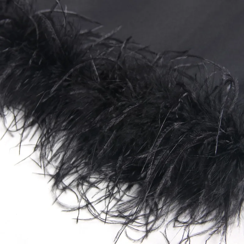 ชุดกระโปรงสั้นสตรี ดีไซน์เรียบหรู ทันสมัย ทำจากขนนกกระจอกเทศ คุณภาพสูง เหมาะสำหรับใส่ทำงาน มีสินค้าพร้อมส่ง