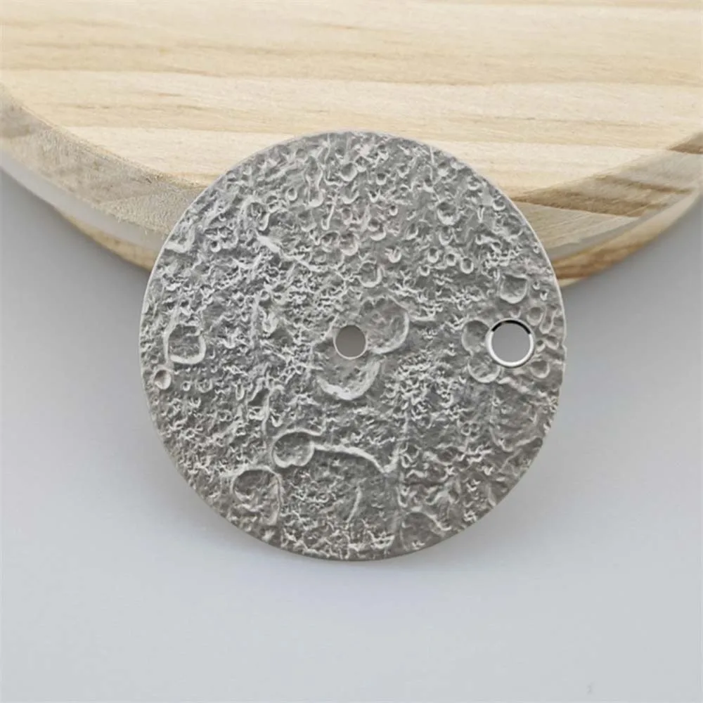 NH35 다이얼 28.5mm 녹색 야광 없음 시계 다이얼 NH35/NH36 기계식 무브먼트용 3D 달 패턴 시계 페이스 액세서리