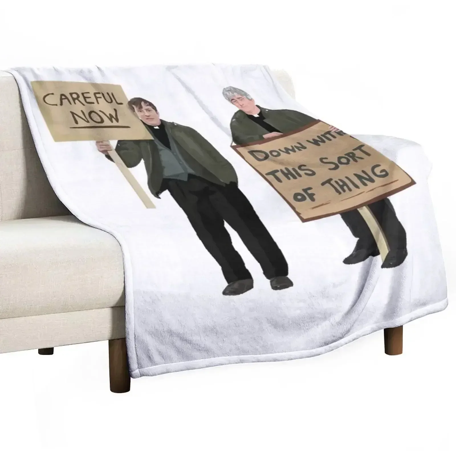 Down With This Sort Of Thing..careful now! Throw Blanket Summer Beddings valentine gift ideas Blankets