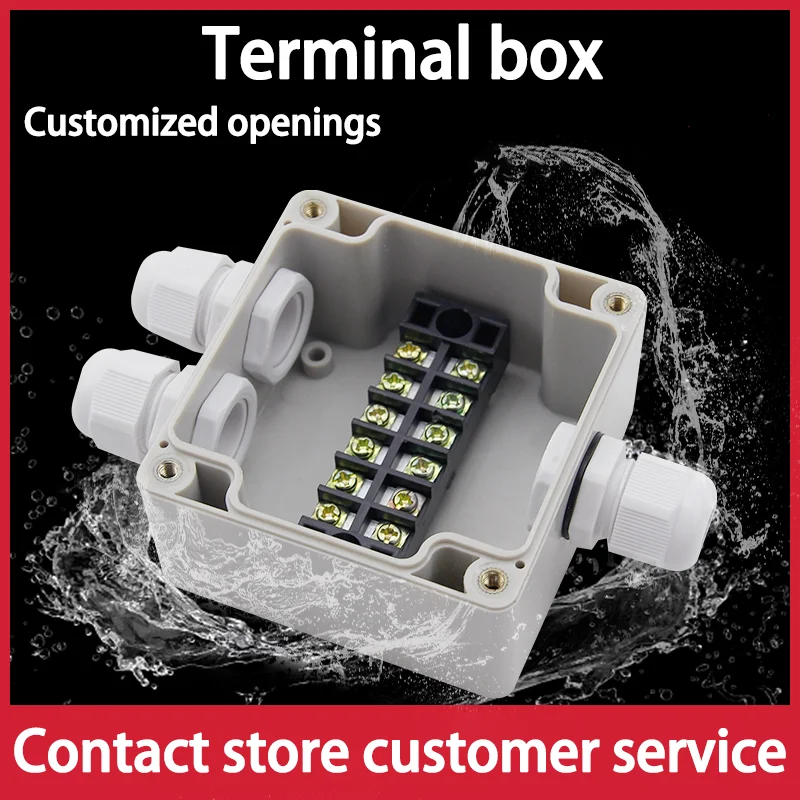 Aangepaste Outdoor ABS Plastic Elektrische Kabel Tak Box Distributie Behuizing Case Home Monitor Waterdichte Terminal Junction Box