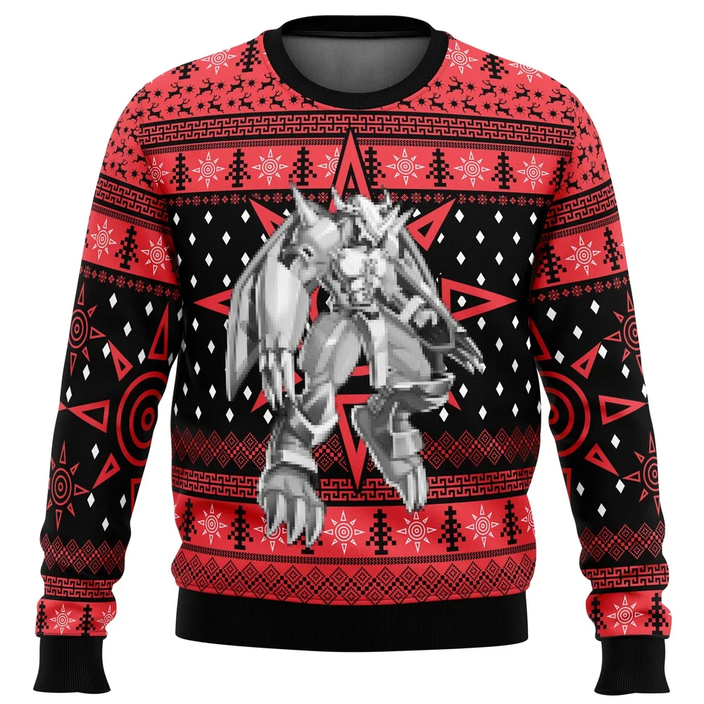 Digimon Ugly Christmas Sweater Christmas Sweater Gift Santa Claus Pullover Men 3D Sweatshirt And Top Autumn And Winter Clothi