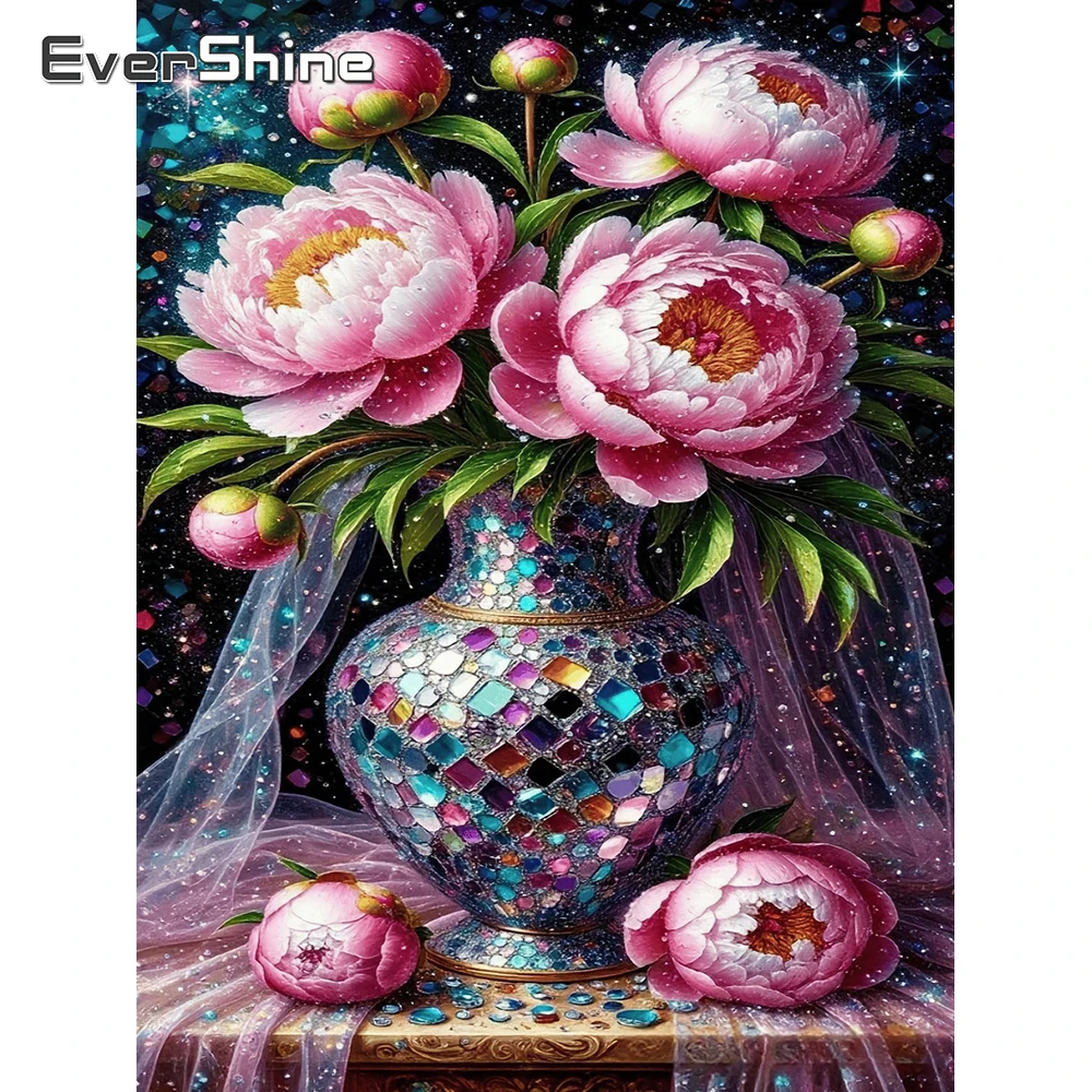 Evershine Diamant-Mosaik-Blume, 5D-DIY-Vollquadrat-Gemälde, Chrysantheme, Strass, Kreuzstich, Stickerei, Dekor für Zuhause