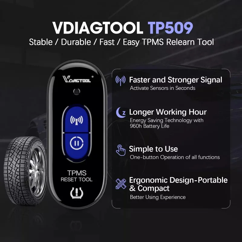 Suitable for tire pressure detection reset device, matching device, learning machine TPMS TP509