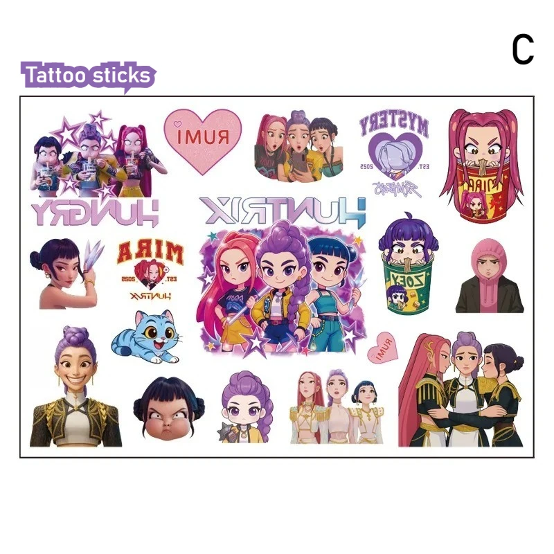New  Temporary Tattoos Roleplay Tattoo Stickers Role-Play Accessories Suitable for Role-Playing Halloween and Party Makeup
