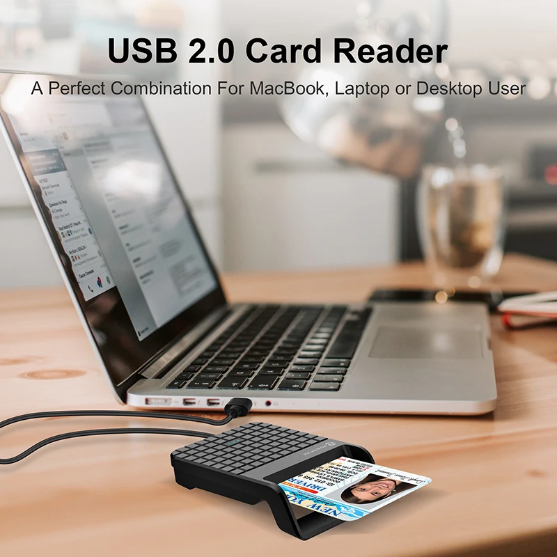 Original ZOWEETEK USB EMV Smart Card Reader For ID Card