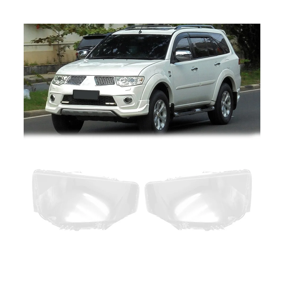 For Mitsubishi Pajero Sport 2013-2015 Right Headlight Shell Lamp Shade Transparent Lens Cover Headlight Cover