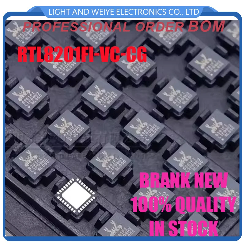2PCS RTL8201FI RTL8201FI-VC-CG silk screen 8201FI patch QFN32 original Ethernet chip