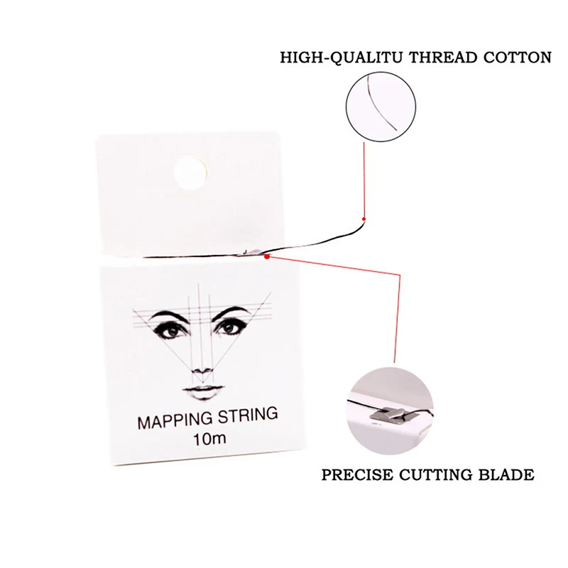 1PC 10m/32.8ft Pre Inked Mapping String Microblading Eyebrow Marker Thread Line Tool for Brow Designers Beginners