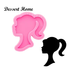 BY0012 Super glossy Girl Epoxy Resin Molds, Cat Mold for Keychain Pendant, Silicone Molds Resin Diy for Jewelry Makeing