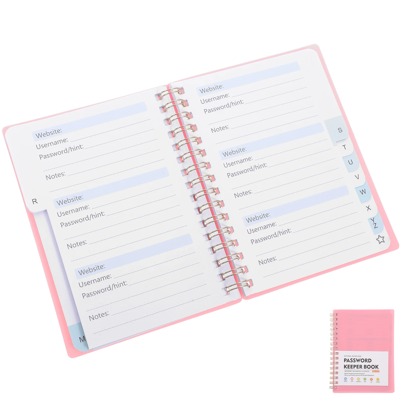 

Password Book Tag Multi-function Notepad Address Record for Recording Paper Notebook Website