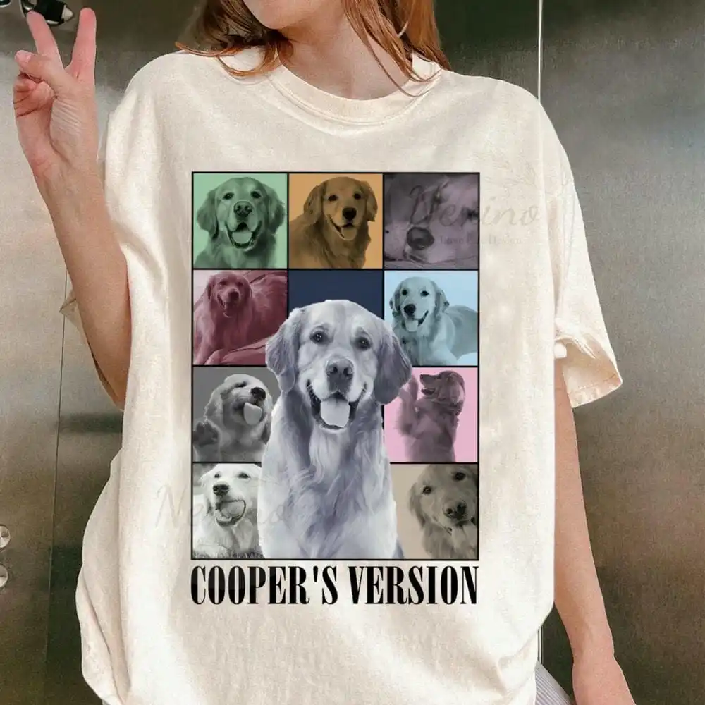 Vintage Custom Dog's Tour Shirt Personalized Dog Bootleg T-Shirt Version Tee 100% Cotton Short Sleeve Shirt For Unisex Y2K Tee