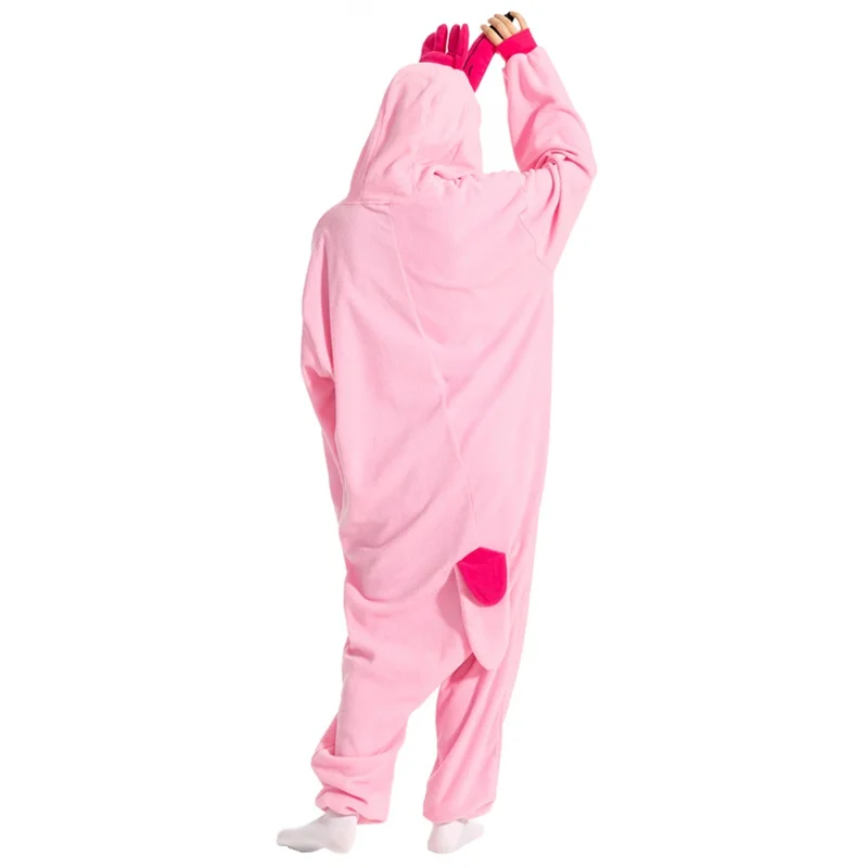 성인 할로윈 Onesie 핑크 만화 플라밍고 잠옷 여성용 동물 Kigurumi 잠옷 Homewear 코스프레 파티 의상