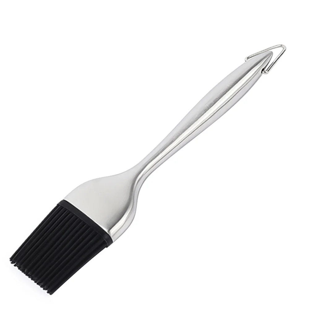 

1Pcs Silicone Stainless Steel Bbq Brush Oil Sauce Barbecue Tool Durable Lightweight Outdoor Home Kitchen Accessories