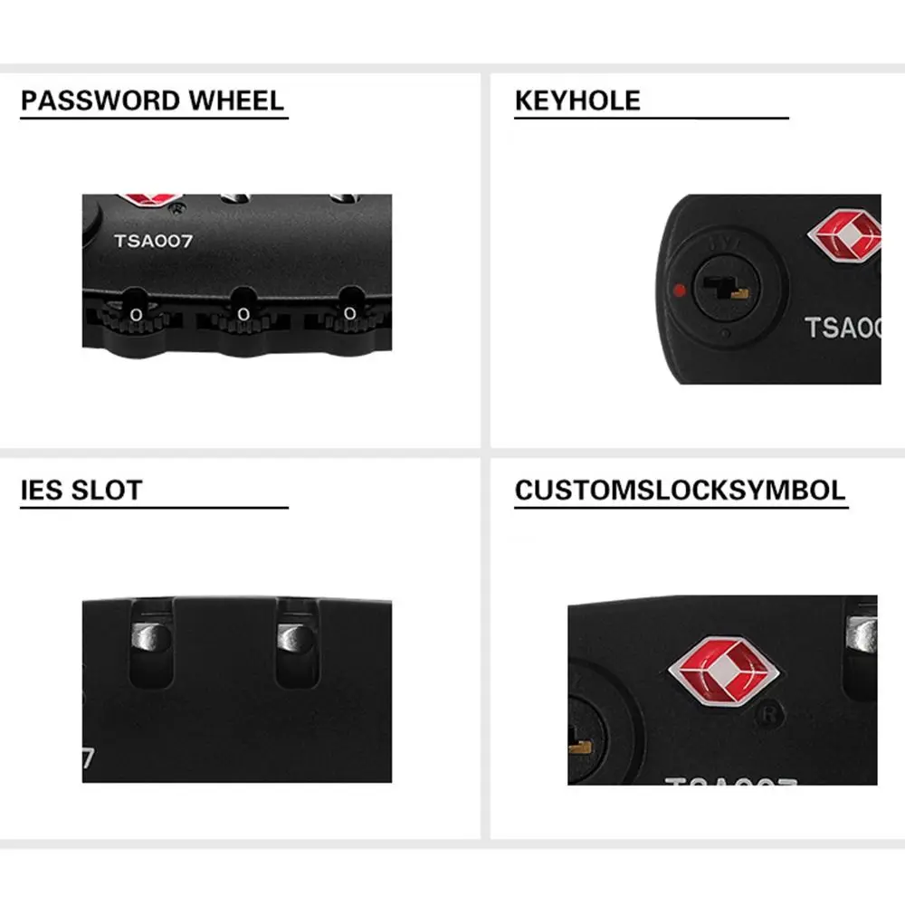 TSA 3 Digit Password Lock  Security Lock Suitcase Luggage Coded Lock Cupboard Cabinet Locker Padlock Travel Bag Lock