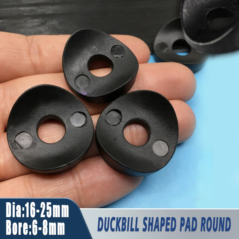 

Black Duckbilled Spacer Round Tube Joint Curved Gasket Fastener Hollow Curved Spacer Duckbill Spacer Washer Dia 16/18/19/22/25mm