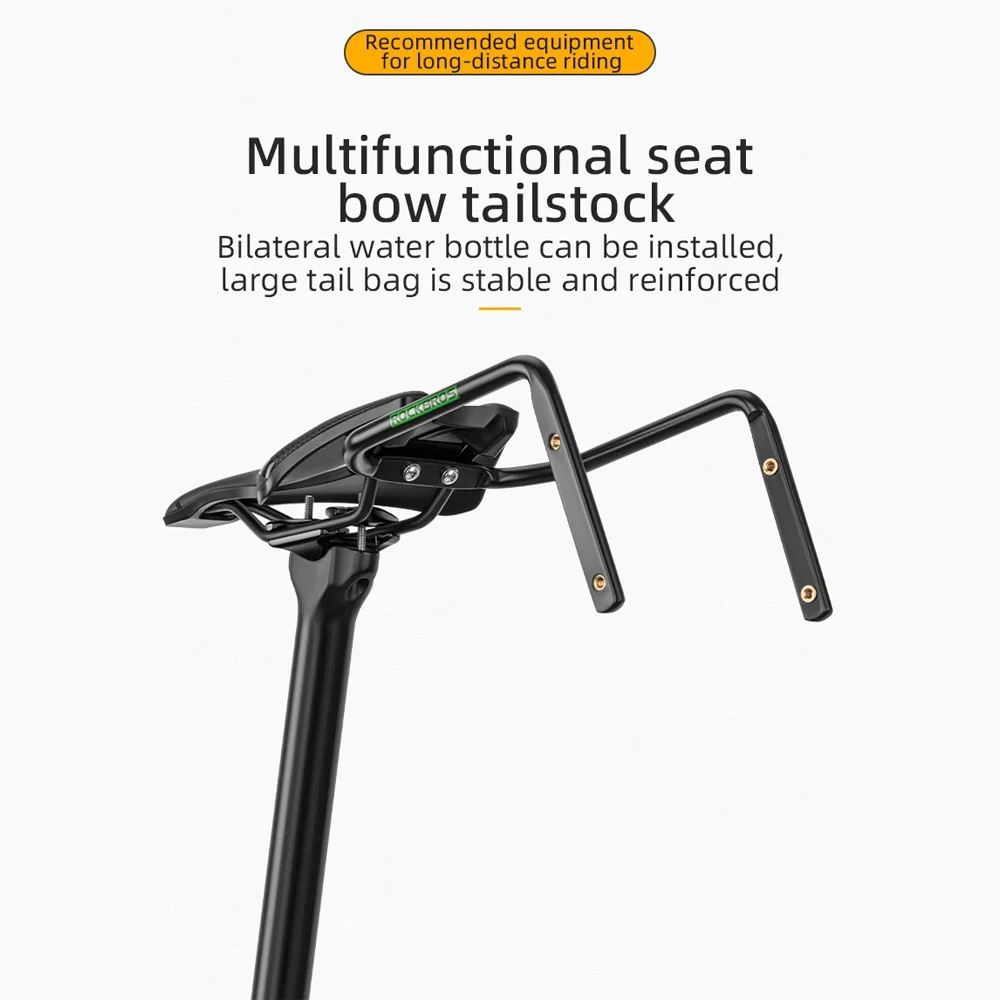 ROCKBROS Fahrrad-Sattelverlängerungshalterung aus Aluminiumlegierung, Stabiler Halter für Fahrradtaschen, Erweiterter Gepäckträger – Detail 5