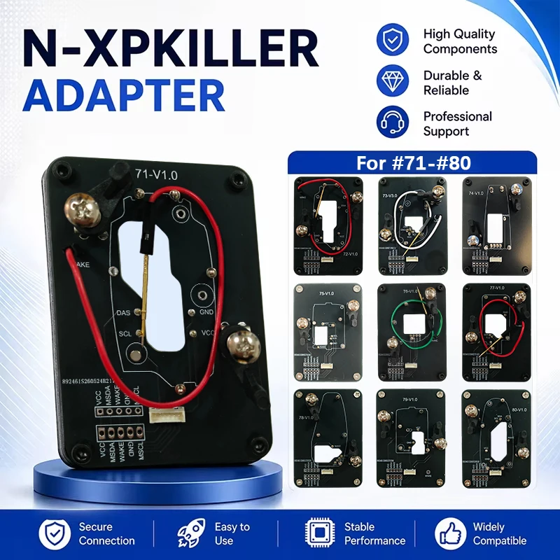 CNP259 Solider Free No.#71-#80 Adapter Compatible With N-xpkiller Device NCF Key Chip Programming Adapter For Hyundai For HongQi