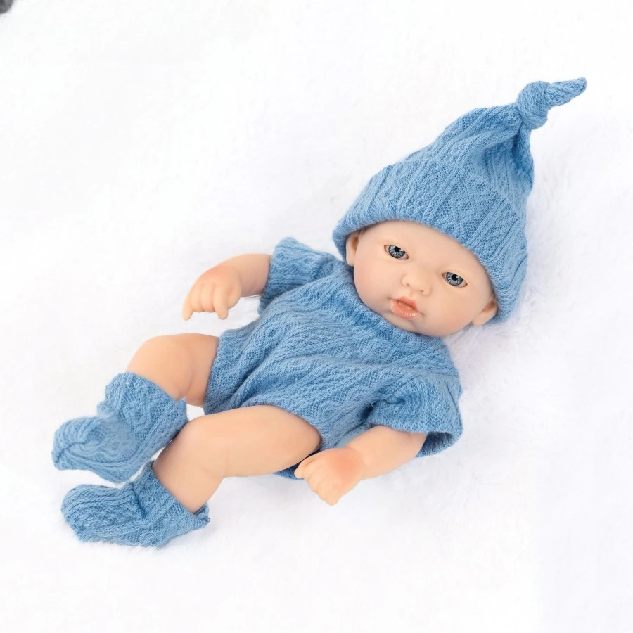 ตุ๊กตา Reborn ตาเปิดใหม่ ขนาด 7 นิ้ว ตุ๊กตาเด็กนุ่มทำจากวัสดุกาว ตุ๊กตาไวนิลทั้งตัว 17.7 ซม. ของเล่นเด็ก ของขวัญ